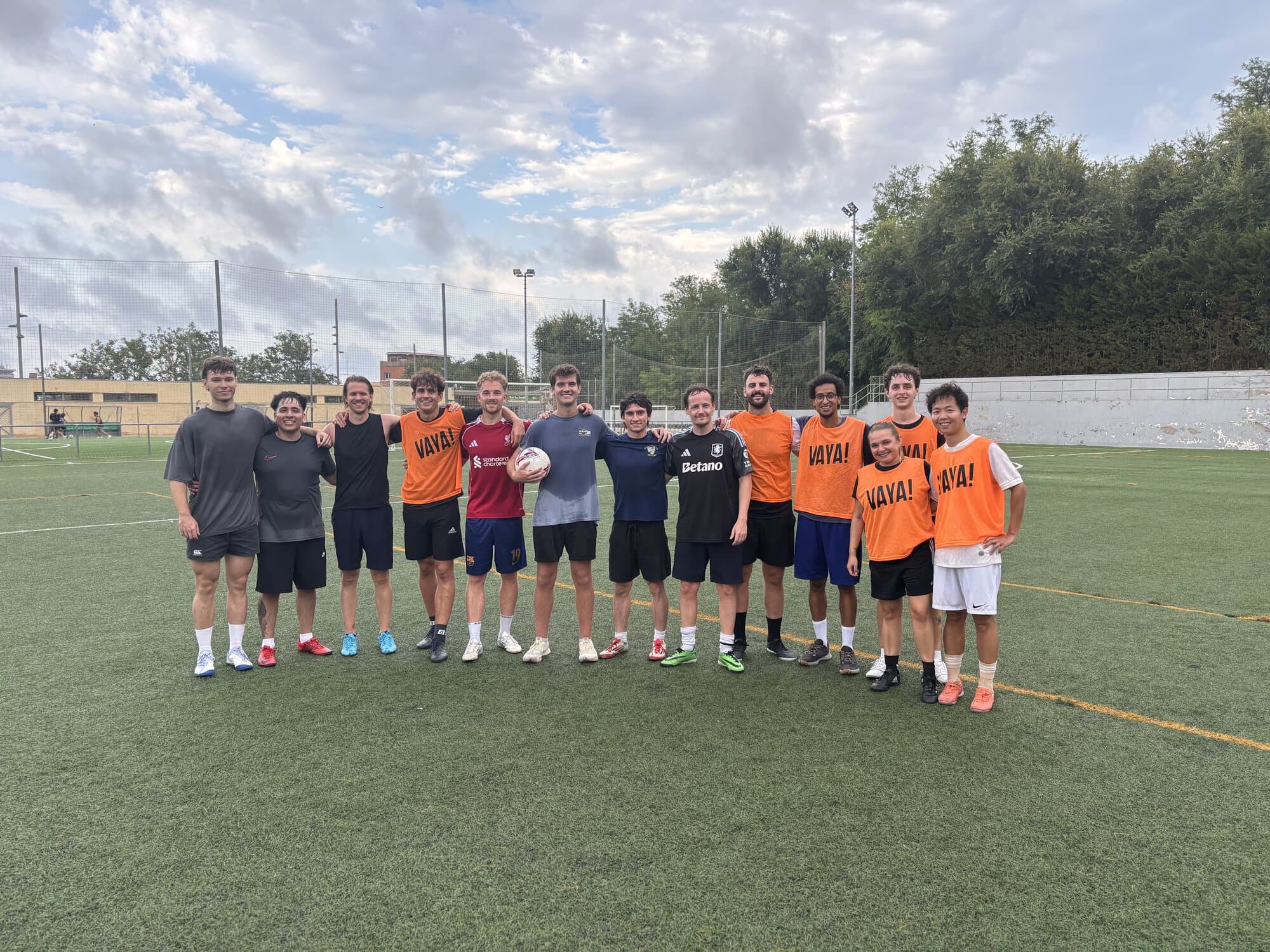 Keep Calm Community football players after a Friday session in Barcelona