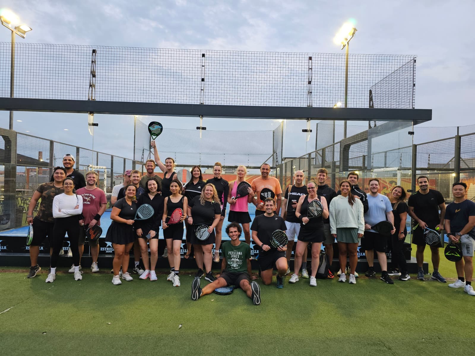 Padel match action at Keep Calm Community Barcelona