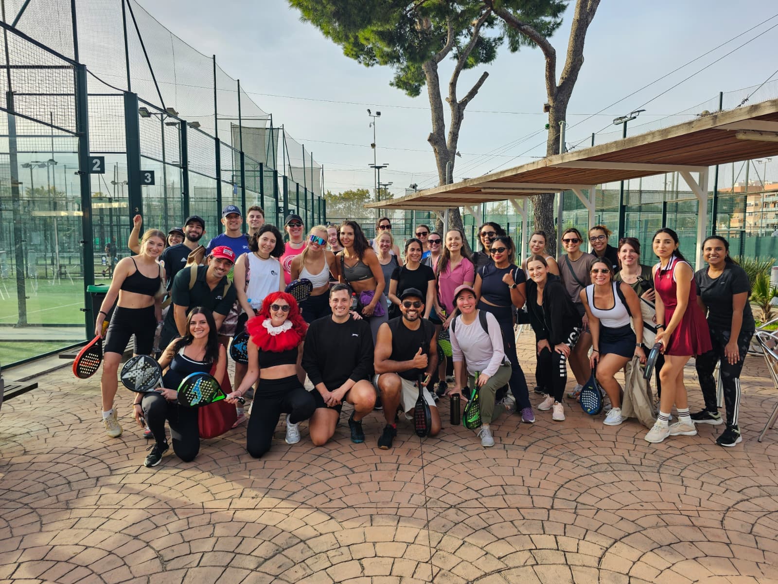 Keep Calm women's padel players enjoying a game in Barcelona