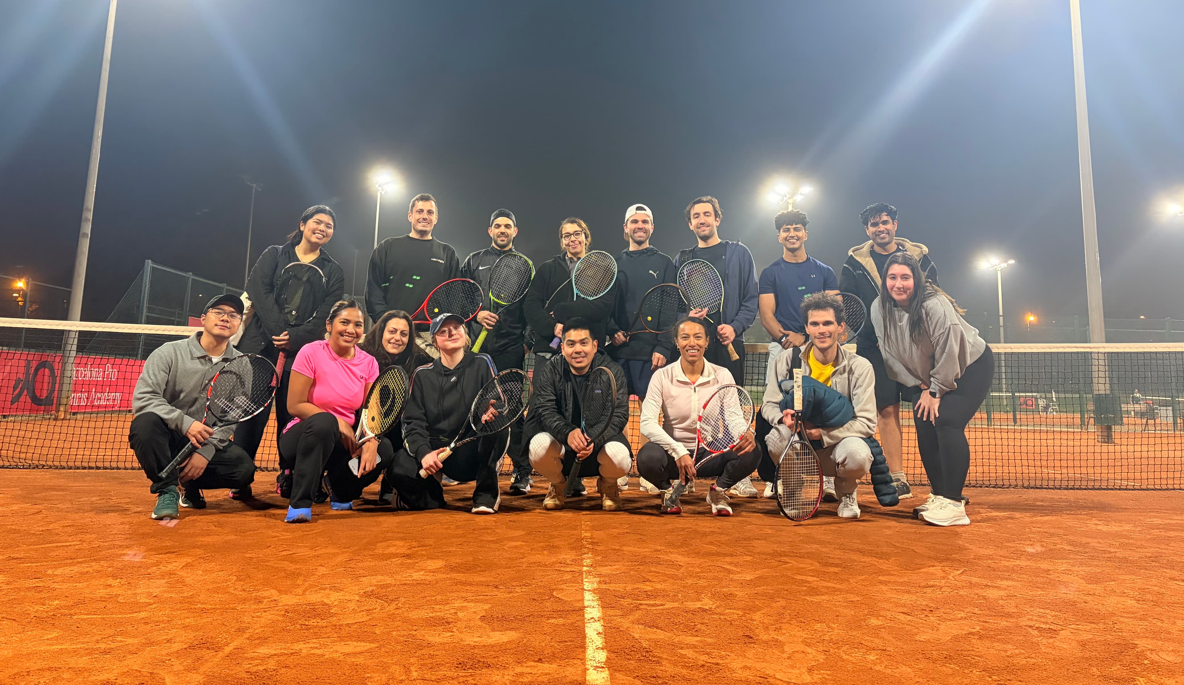 Keep Calm Community tennis players in Barcelona