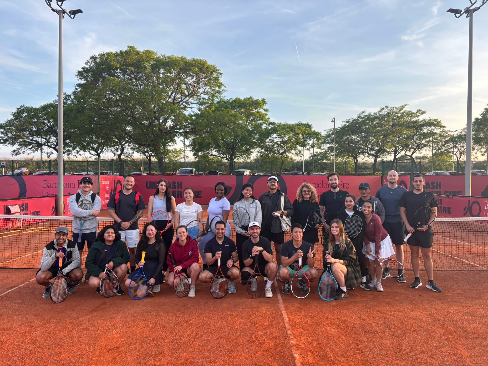 Keep Calm Community doubles tennis in Barcelona
