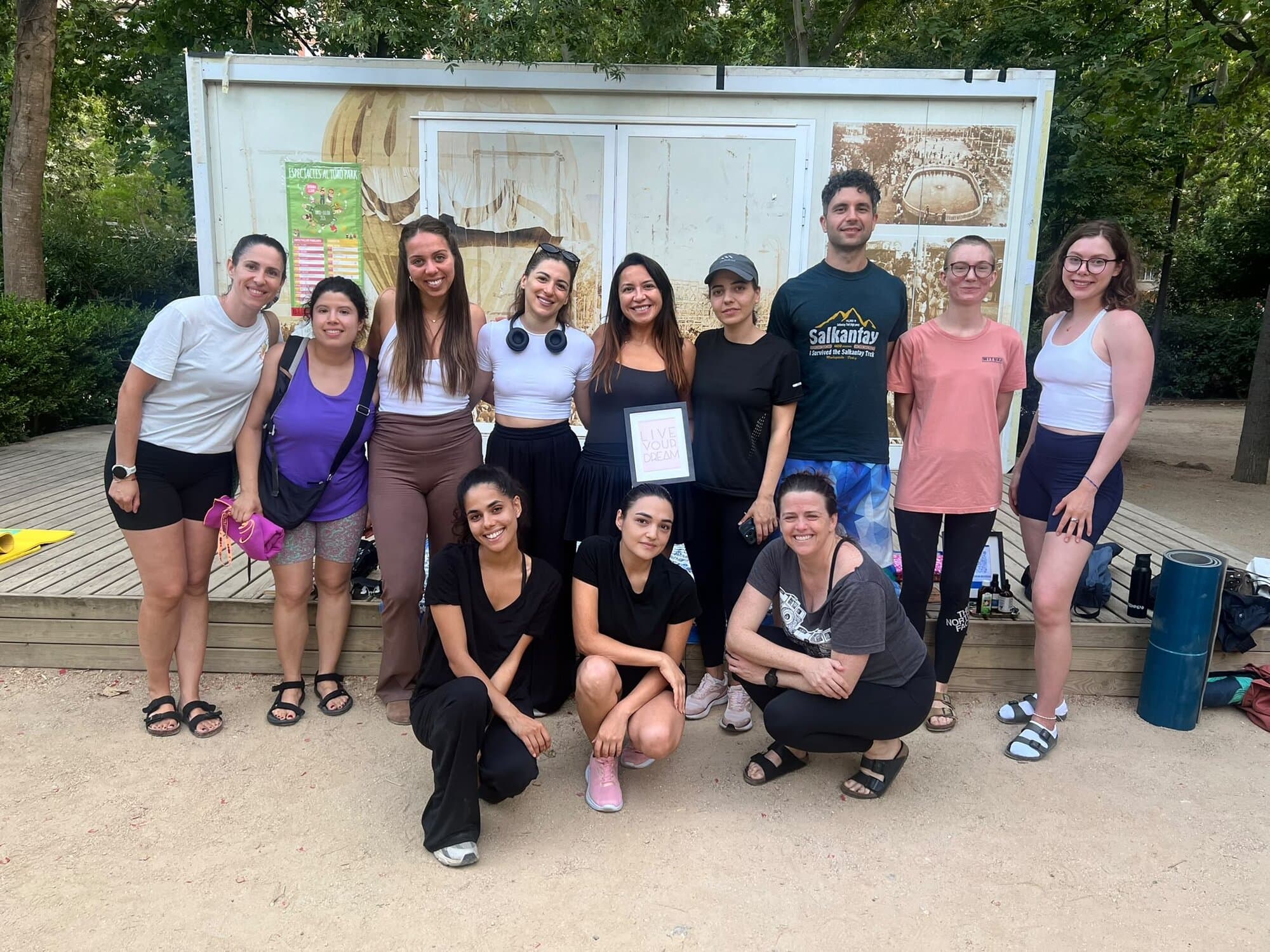 Keep Calm Community Barcelona meditation session at Turó Park