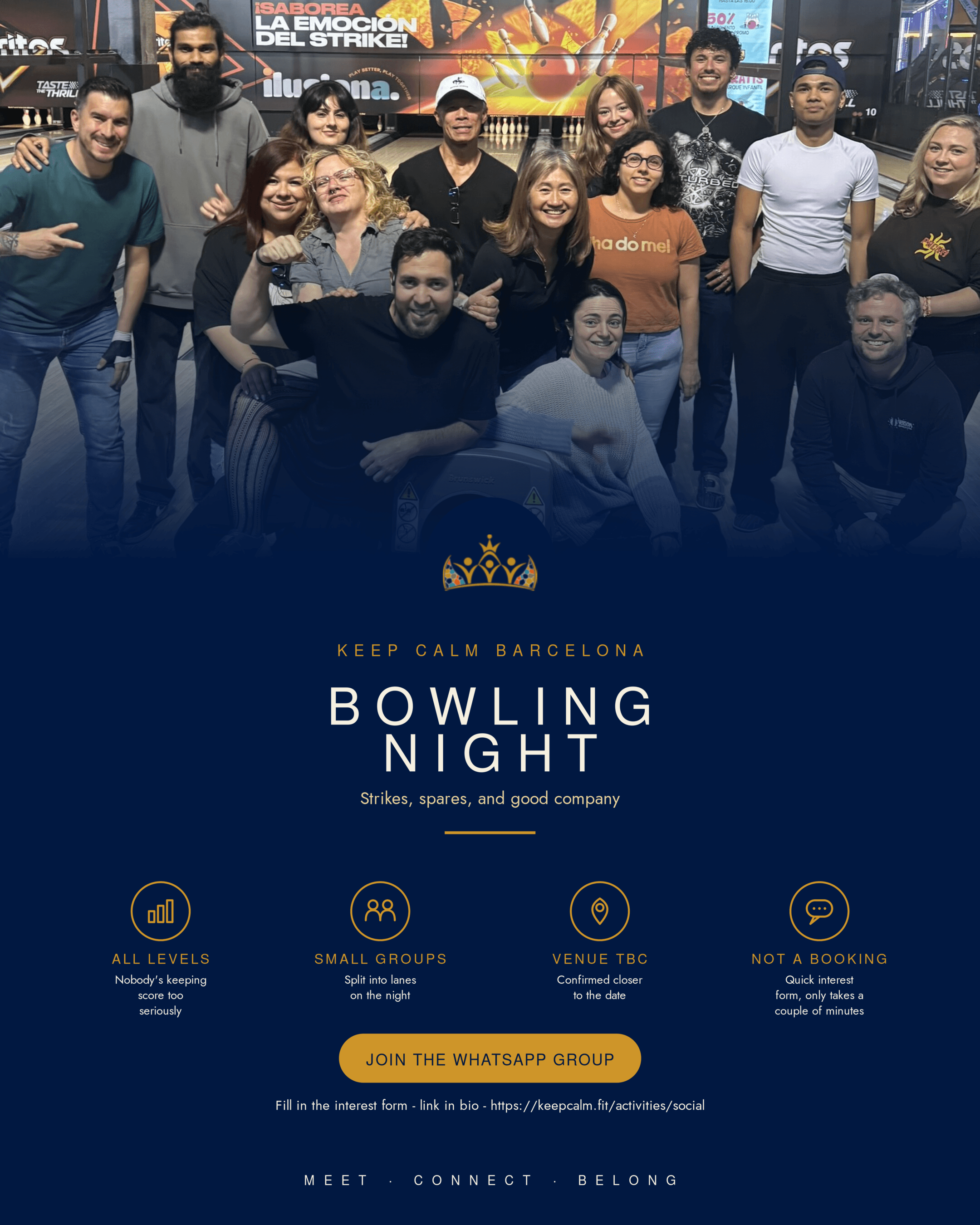Bowling Night event poster template