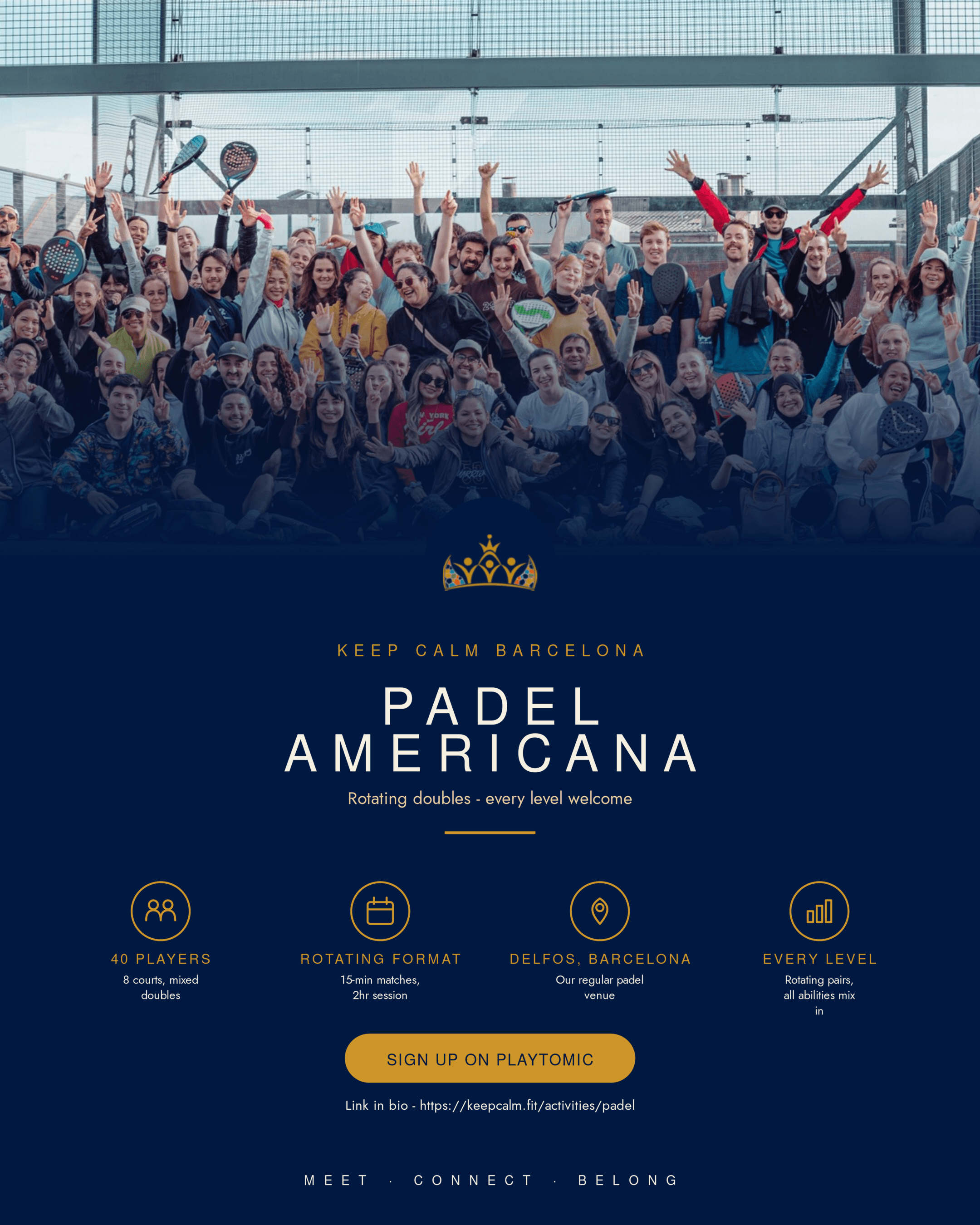 Padel Mixed Americana event poster template