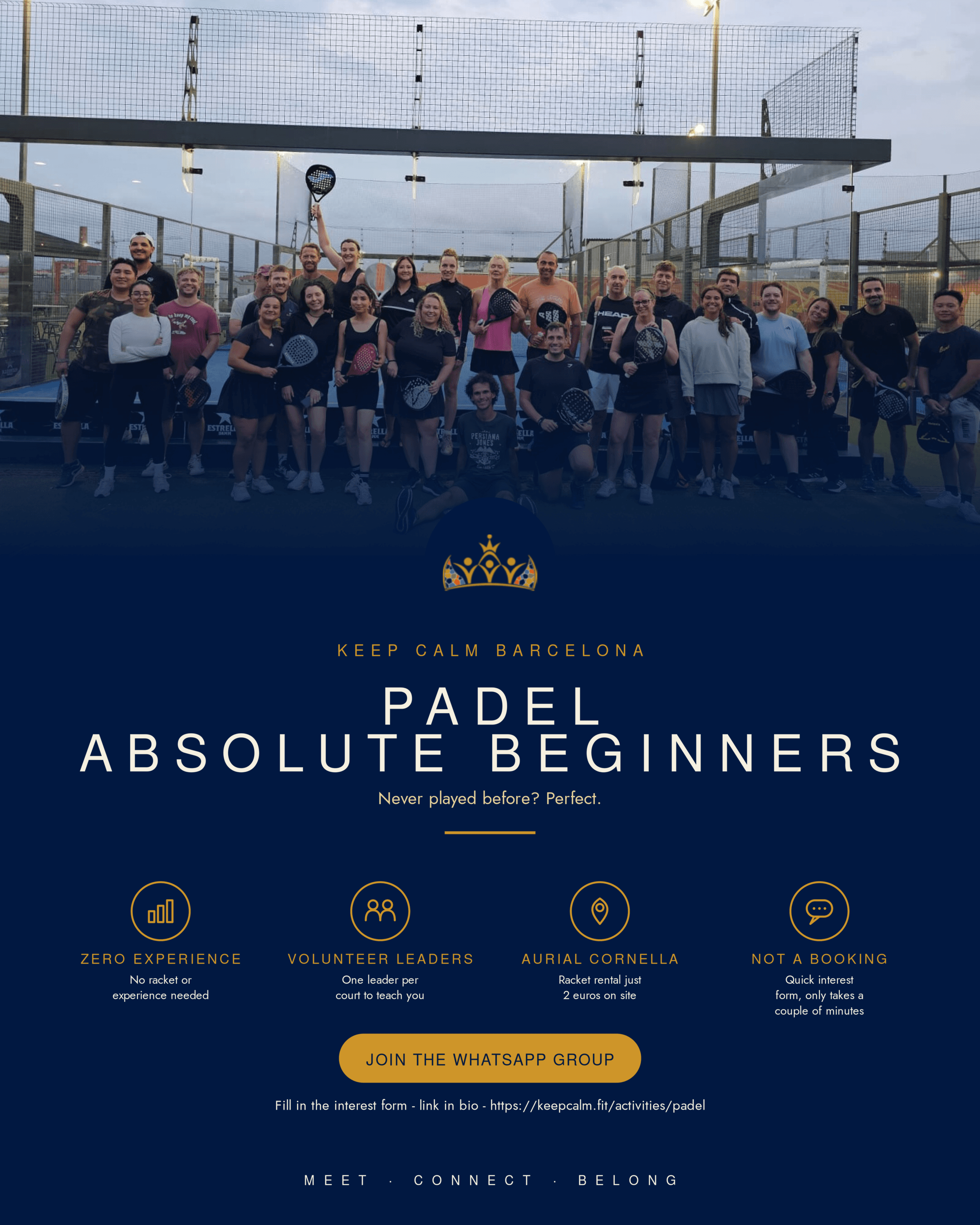 Padel Absolute Beginners event poster template