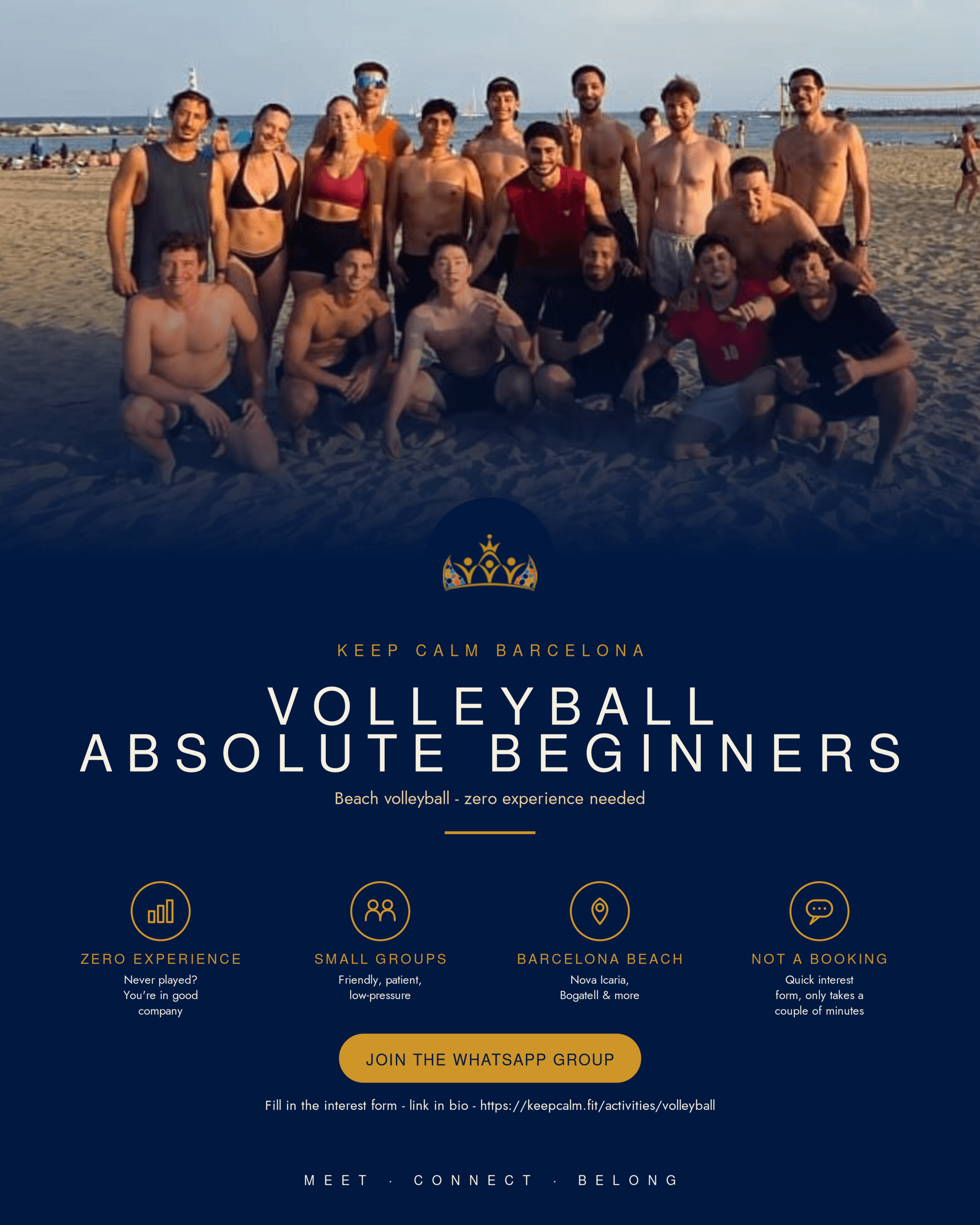 Volleyball Absolute Beginners event poster template