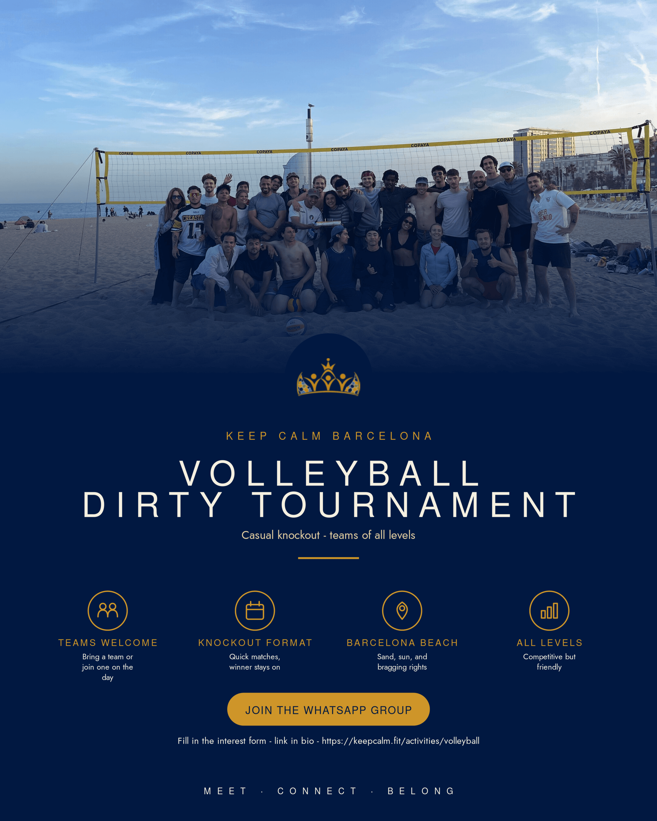 Volleyball Dirty Tournament event poster template