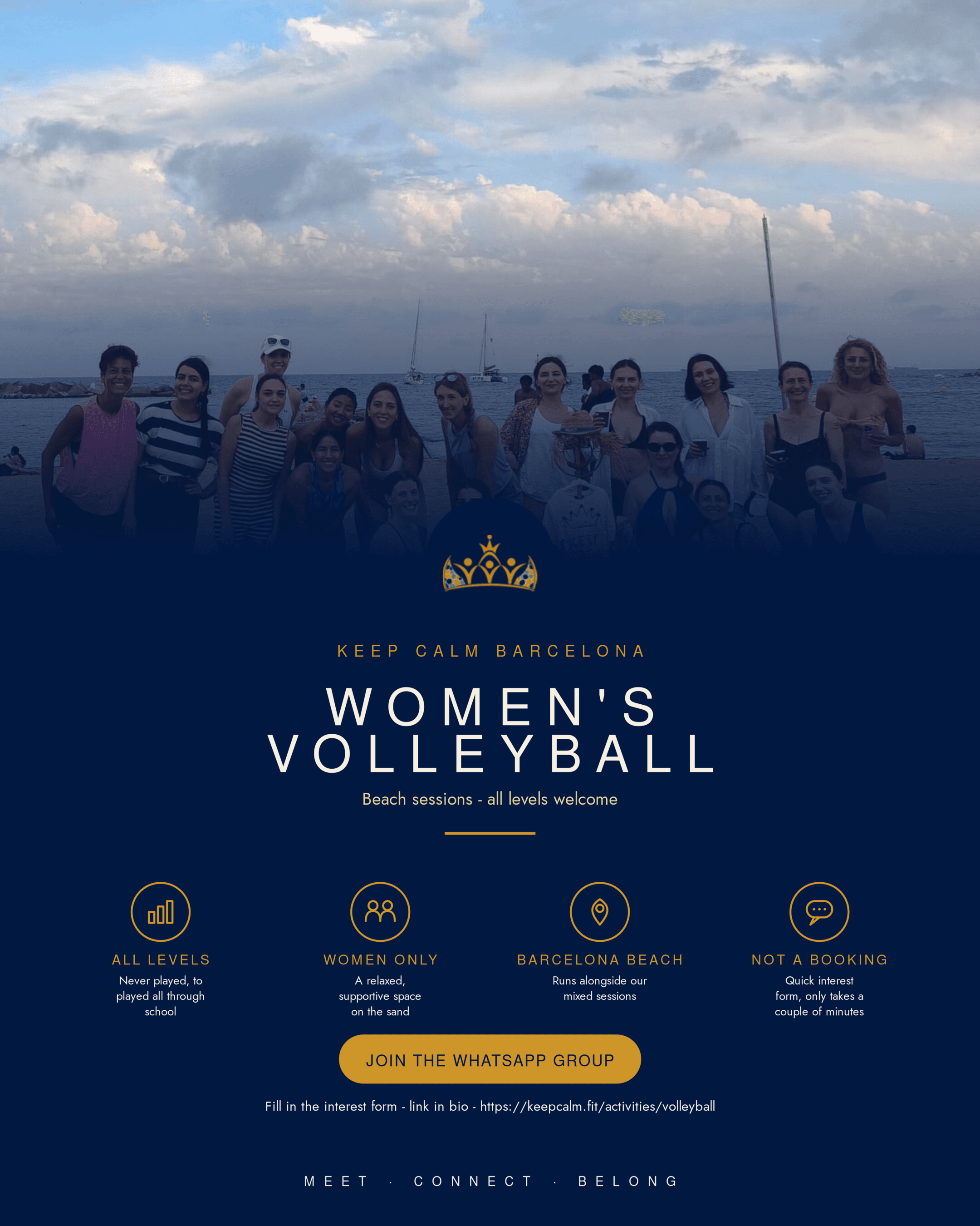 Volleyball Women's Session event poster template